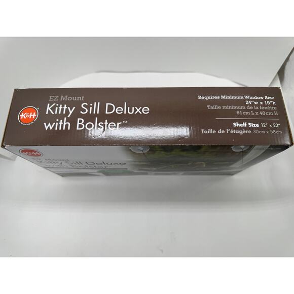 K&H EZ Mount Kitty Sill Deluxe with Bolster Chocolate NEW - Picture 3 of 5